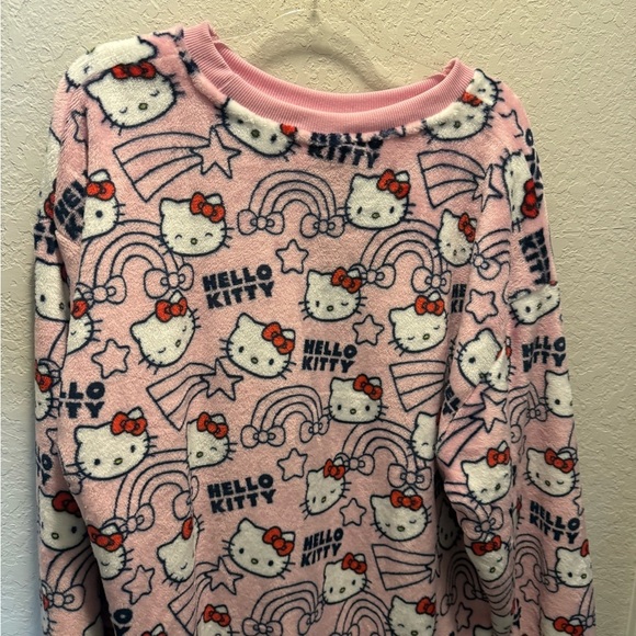 Hello Kitty Pink Crew Neck Sweater with Fun Print - Picture 3 of 4